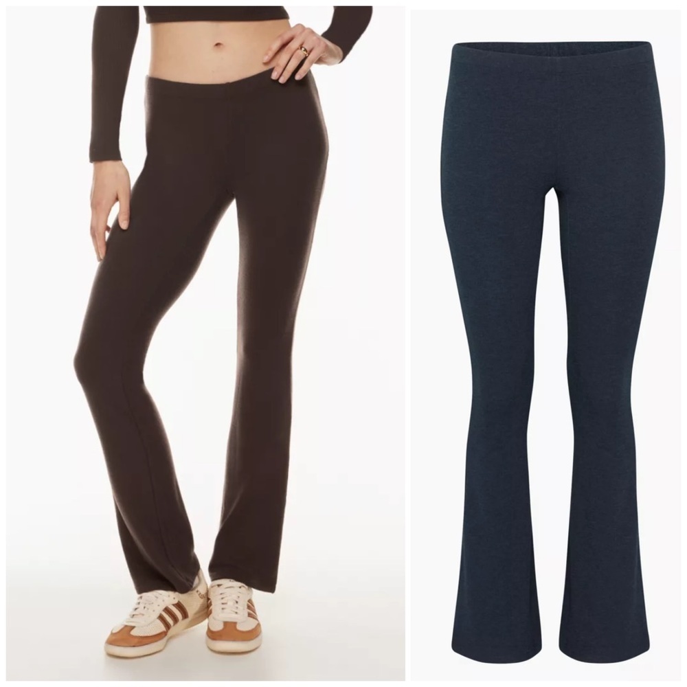 Aritzia Wilfred Free Aster Navy Low Rise Flared Navy Lounge Yoga Pants